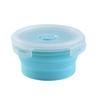 350/500/800/1200ML Round Silicone Lunch Box Microwave Safe Foldable Sealed Lid Portable Refrigerator Bento Food Container Kitchen Supplies