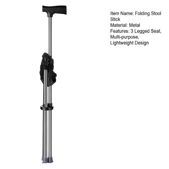 Многоцелевой складной табурет, треккинговая палка, портативная легкая трость для ходьбы с 3-ногим сиденьем, трость для скалолазания на открытом воздухе, помощь при ходьбе пожилым людям