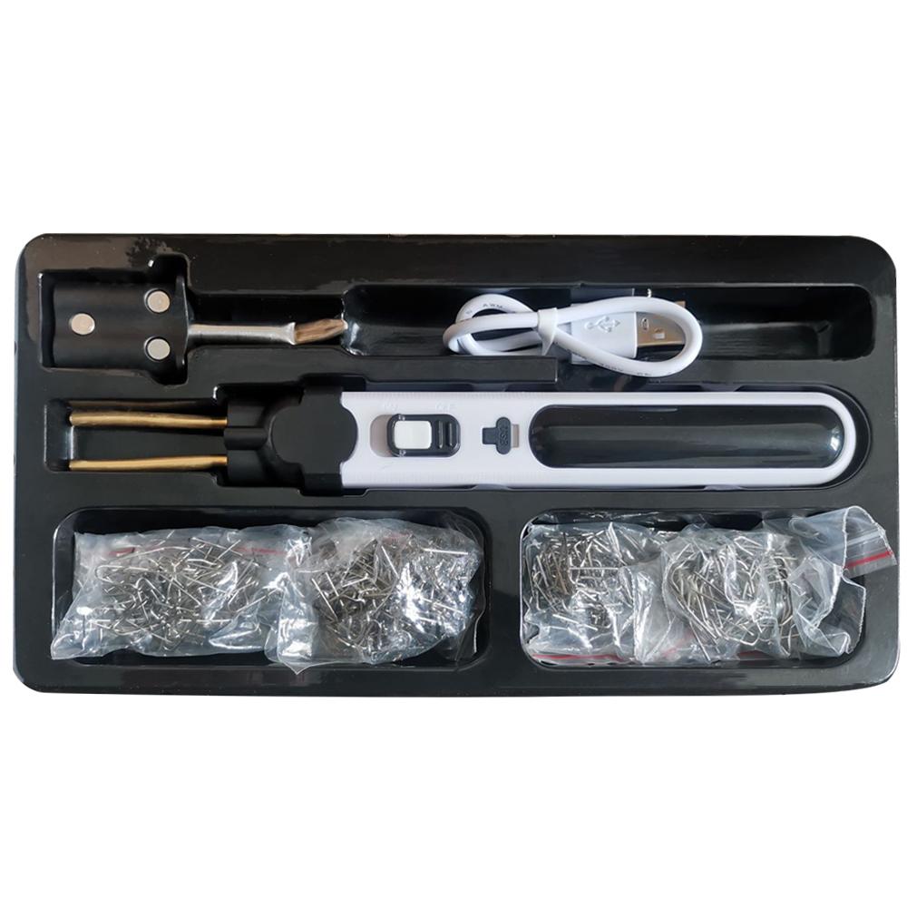Портативный ручной аппарат для сварки пластика, термическая резка, горячий степлер, набор инструментов для ремонта пластиковых отверстий со светодиодной подсветкой