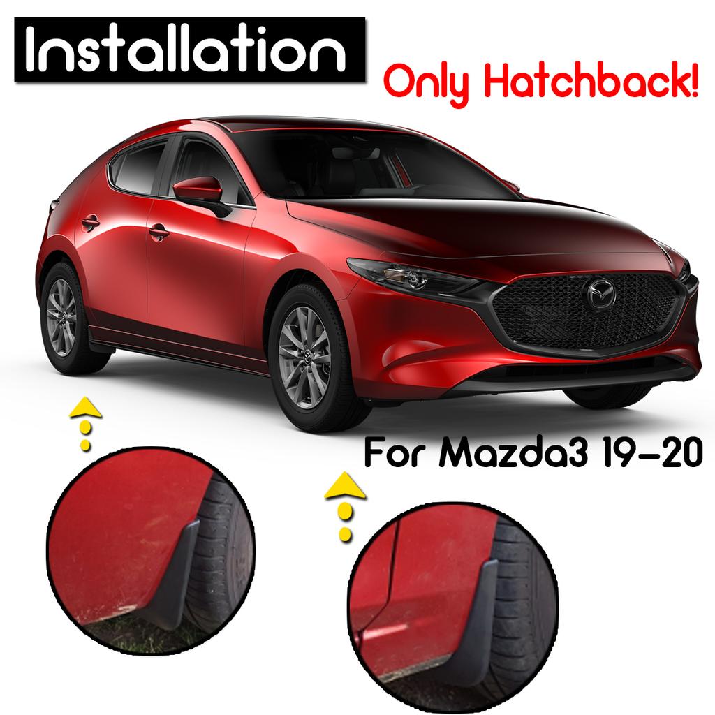 Apktnka 4x Mudflaps For Mazda 3 Mazda3 BP Hatchback Mud Flaps Splash Guards Mudguards Front & Rear