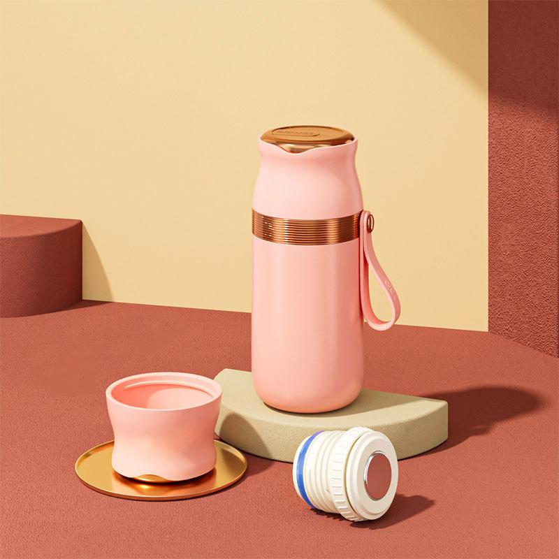 Creative 316 Stainless Steel 350/480ml Double Wall Vacuum Thermos Flask with Rope