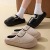 Waterproof Down Cotton Slippers Indoor Home Non-slip Thick Bottom Piled Thickened Outer Wear Warm Airtight Cotton Mop