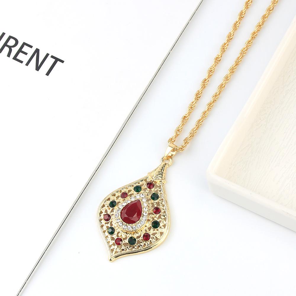 Sunspicems уникальный золотой цвет Марокко длинный кулон ожерелье змеиная цепочка для женщин арабские этнические свадебные украшения турецкий подарок