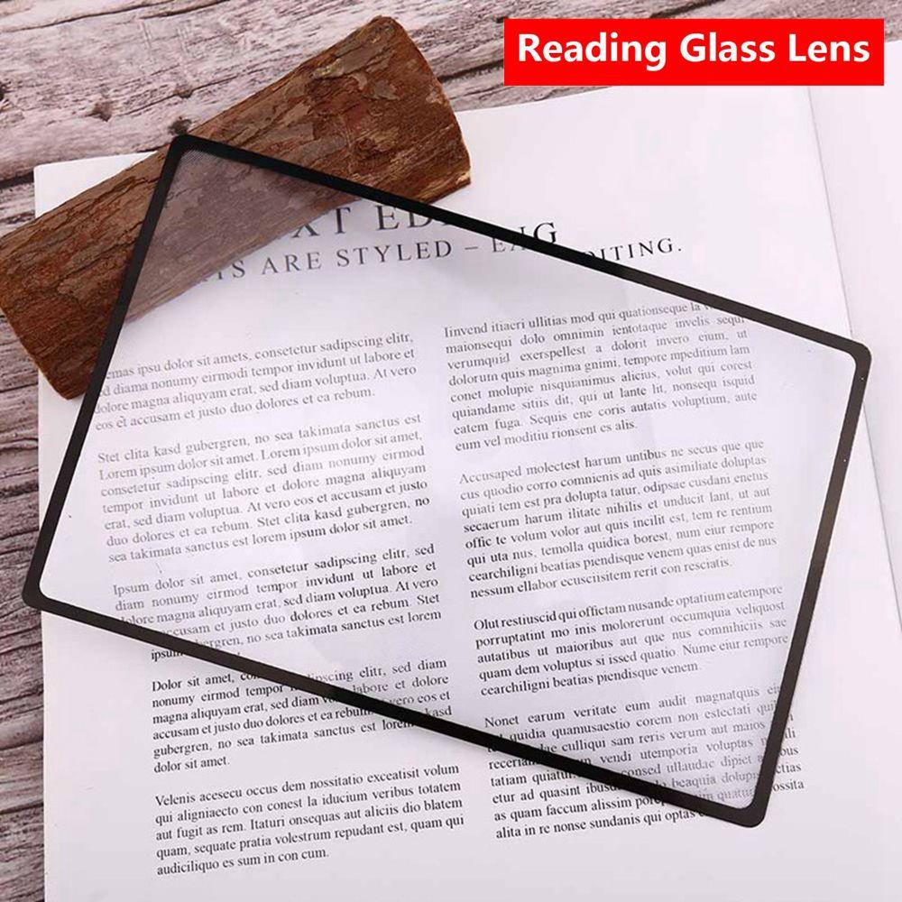 A5 Flat PVC Transparent X3 Magnifying Magnifier Sheet Book Page Magnification Reading Glass Lens