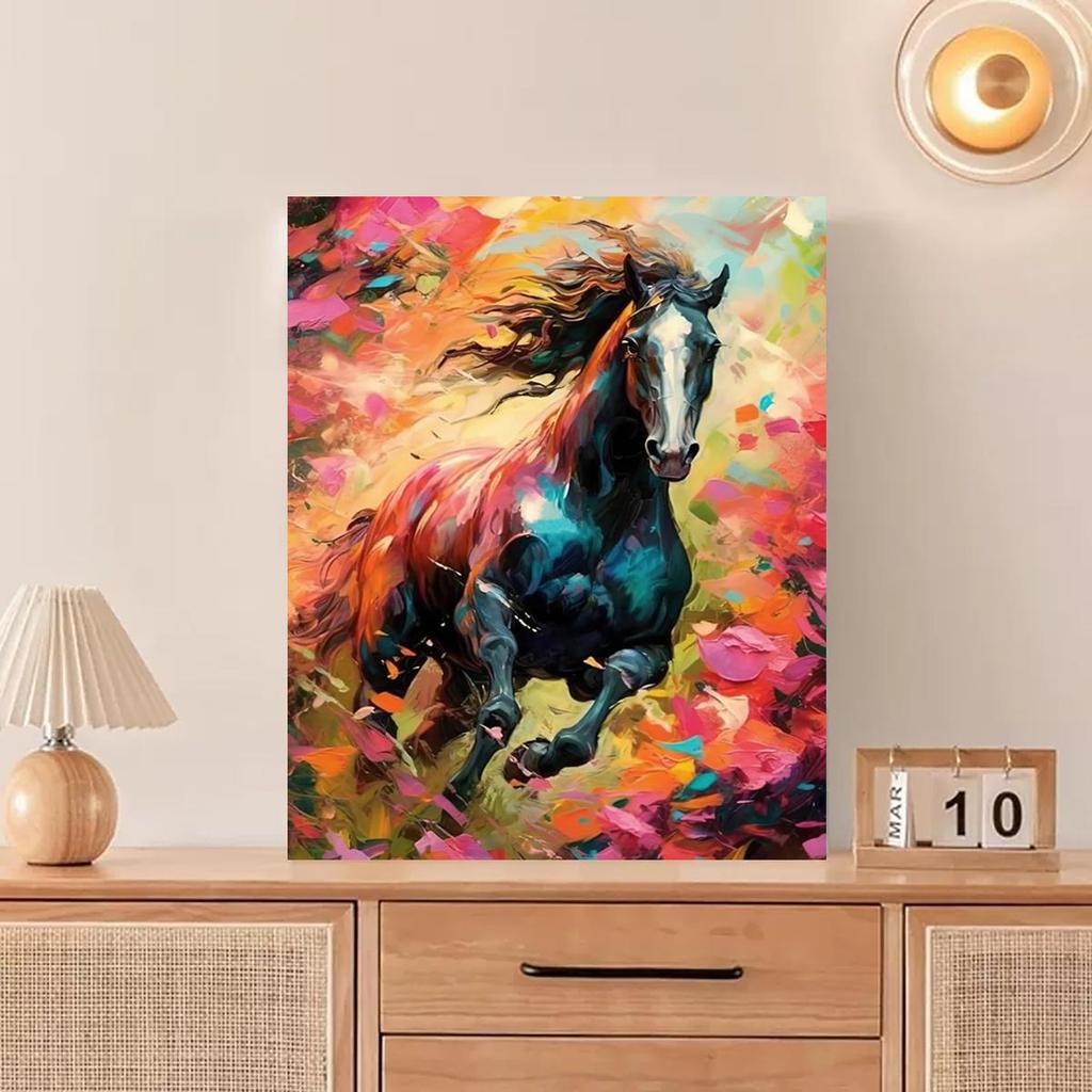 Рамка «сделай сам», картина по номерам, бегущая лошадь, современная настенная художественная картина, животные, подарок «сделай сам», для домашнего декора, 40x50