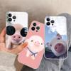 Милый маленький розовый чехол-свинка для iPhone 15 14 11 12 13 Mini Pro XS Max Cover 6 7 8 Plus X XR SE 2020 Funda Shell