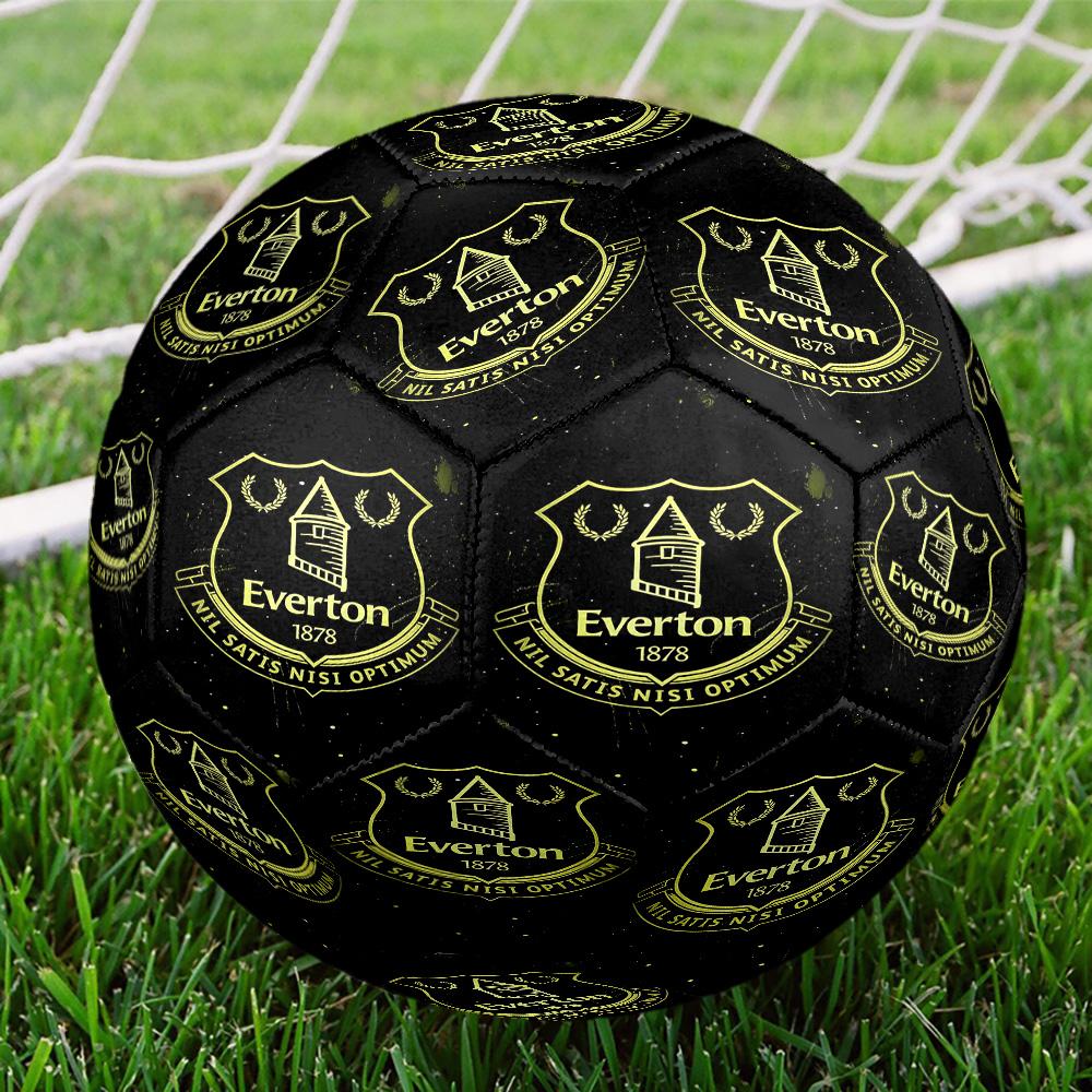 Ever-ton Football Club Crest Printed Size 5 Soccer Balls, High-Quality, Anti-Slip, Protective Football, A Unique Gift , Birthdays, Christmas Gifts