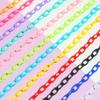 40cm Pick Color Acrylic Chain For Jewelry Making DIY Bracelet Mobilephone Chain Charm Decoration