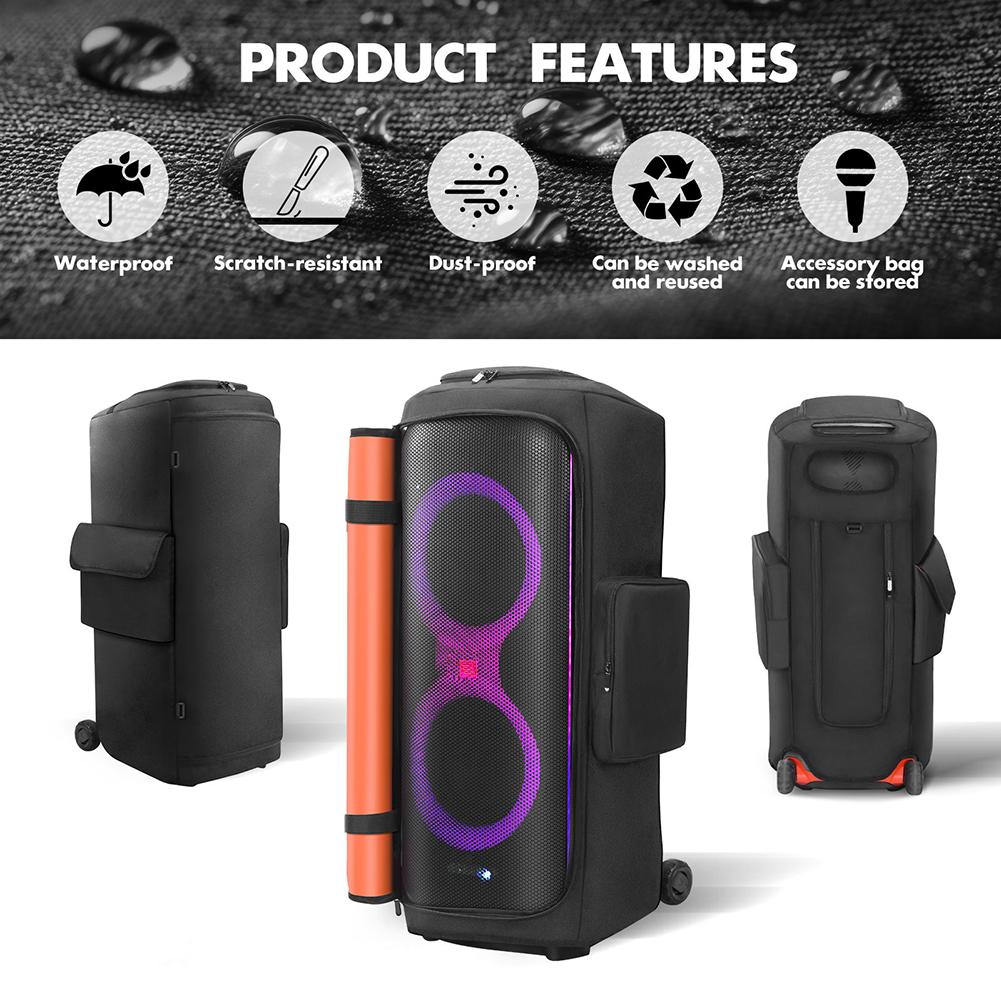 Speaker Carry Cover Zipper Closure Portable Speaker Dust Case Double-Sided Speaker Storage Bag for JBL Party Box 710 Accessories