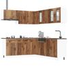 11 Piece Kitchen Cabinet Set Kalmar Rustic Wood Look Particleboard