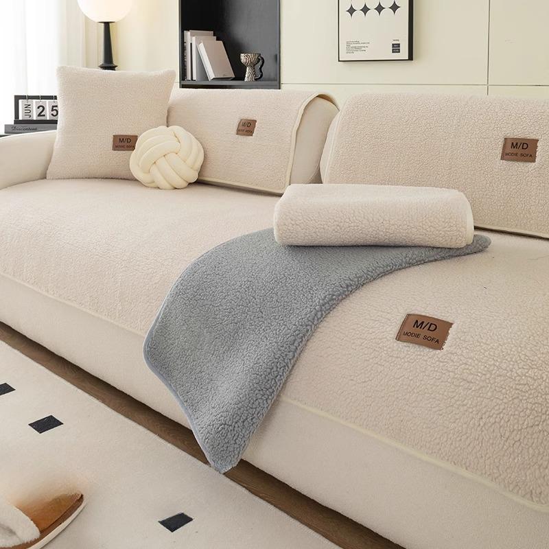 Зимняя бархатная подушка для дивана, легкая роскошная высококачественная нескользящая подушка для сиденья, однотонный чехол для дивана, тканевый чехол