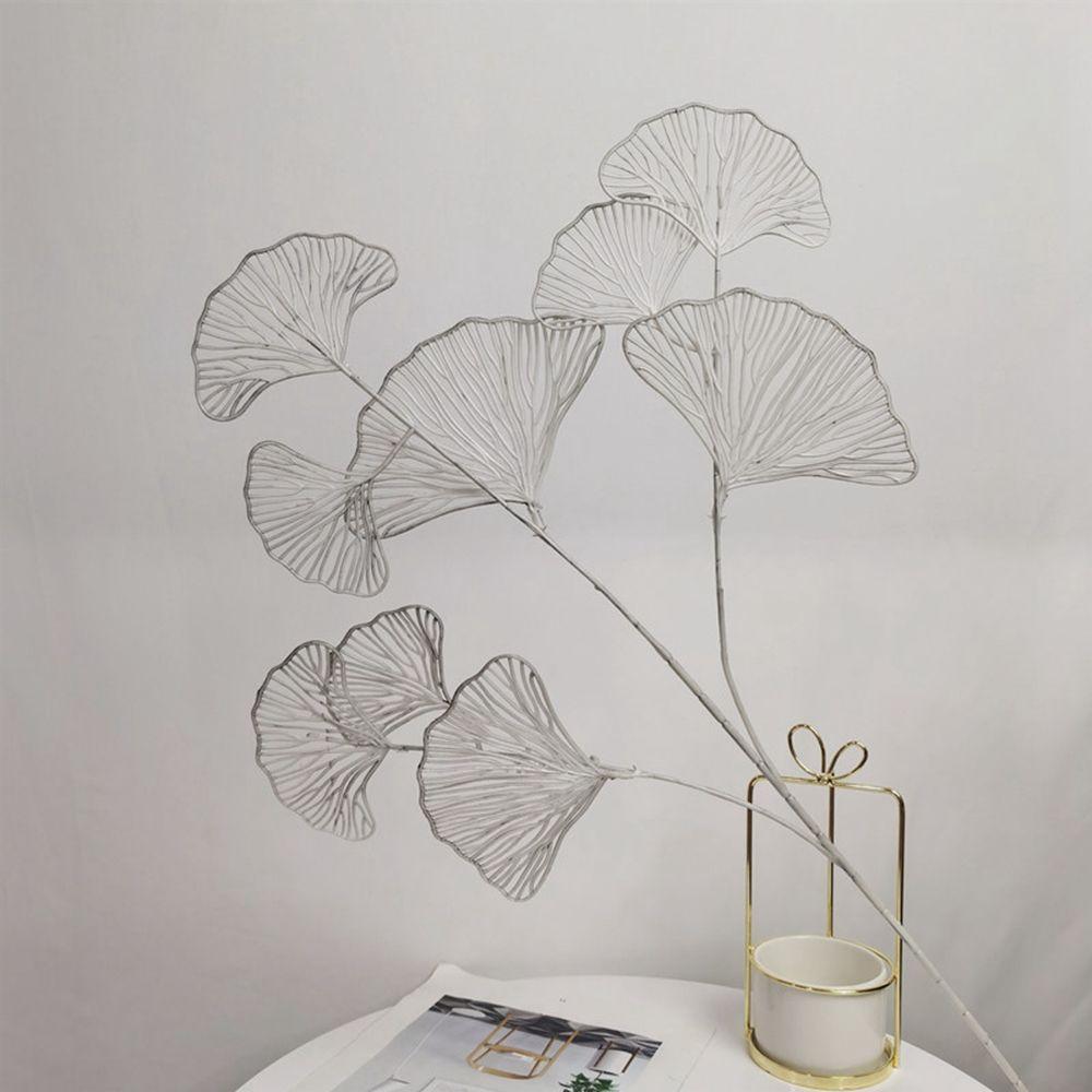 Home Decoration 3-pronged Persian Leaves Fake Flowers Ginkgo Leaf Party Supplies Fan Leaf