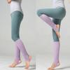 1 Pair Women Girls Ballet Dance Stirrup Leg Warmers Ribbed Knitted Solid Color Toeless Latin Knee High Socks Yoga Sports Warm Cover Sleeves  Sky Blue