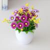 Artificial Flower Pot Chrysanthemum Desktop Decor Plastic Everlasting Fake Potted Plant