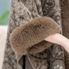 Winter New Large Fur Collar Mink Velvet Shawl Coat Loose Middle-aged and Elderly Women's Warm Hooded Coat