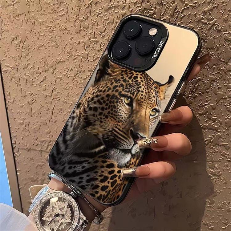 Чехол с леопардовым принтом для iPhone 13/14/15/16/17 Pro Max - Модный и уникальный дизайн