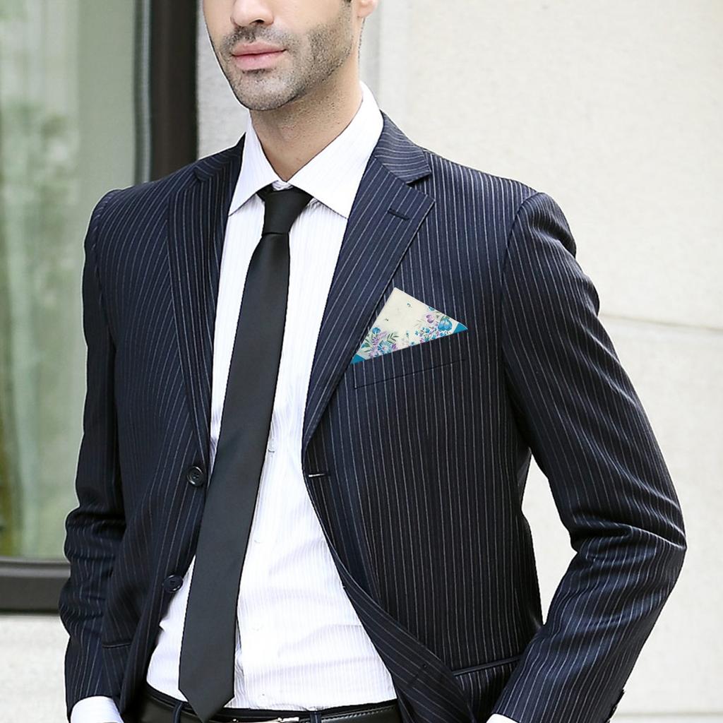 Floral Pattern Handkerchief for Women Wedding Handkerchief Pocket Handkerchief for Bride Groom Wedding Gift