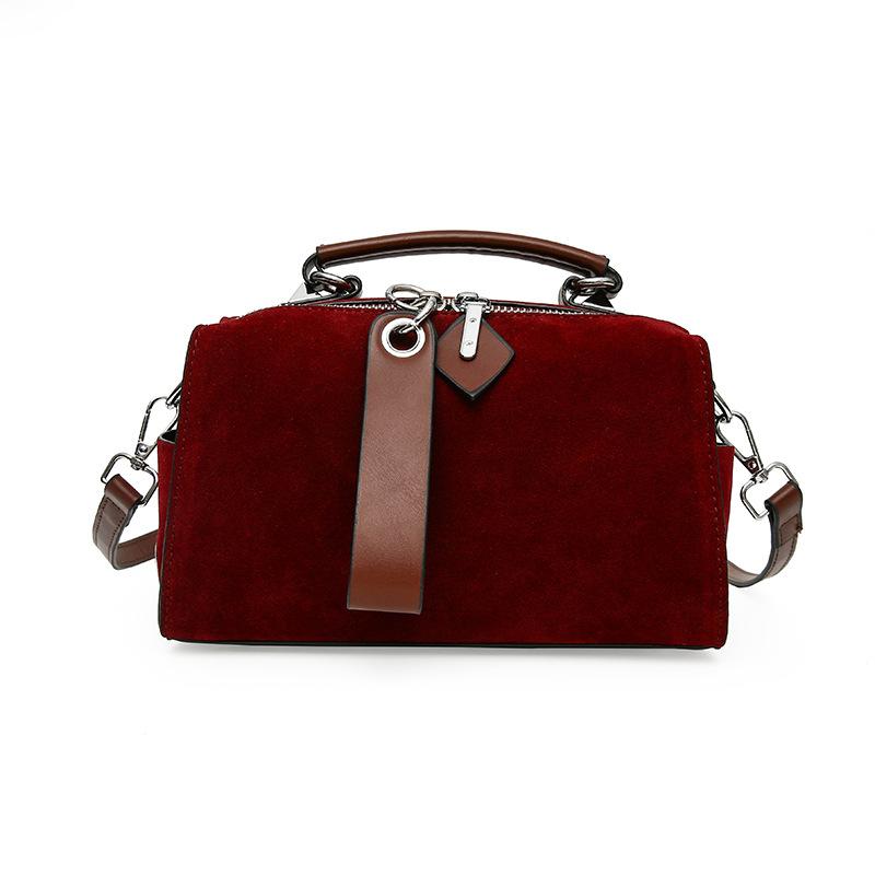 Genuine Leather Boston Bag for Women, 2026 Small Square Crossbody Purse, Soft Vegetable-Tanned Leather Shoulder Handbag
