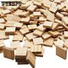 300 Unfinished Wooden Craft Blocks for DIY Projects, Natural Wood Square Tiles for Crafting and Decorations
