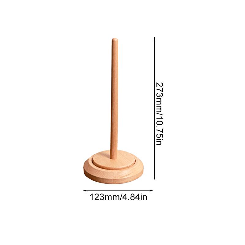 1PC Wooden High-quality Storage Winding Durable Single/Double Spool Rotatable Spinning Knitting Tools Roll Holder Dispenser