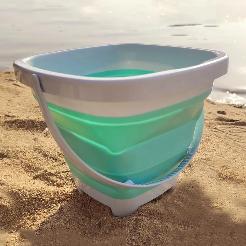 Beach Toys for Kids Sand Toys Set for Toddlers Sandbox Toys with Collapsible Bucket Shovel Rake Set Sand Molds Summer Outdoor
