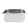 RV Sink 304 Stainless Steel Polished Drop In Single Bowl Basin Sink with 40mm Drain Outlet for Camping Vehicle Boat