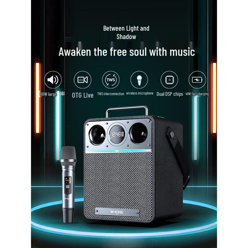 W-King T6S Portable Karaoke Bluetooth Speaker