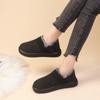 Women's Plush Lined Flat Boots Thermal Soft Sole Slip On Ankle Boots Winter Warm Outdoor Snow Boots