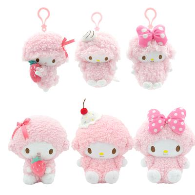 Плюшевая игрушка Sanrio Пианино Хелло Китти Моя Мелоди Куроми Синнаморолл Мультяшный Подвеска-украшение для студенческого рюкзака Подарки на день рождения для девочек