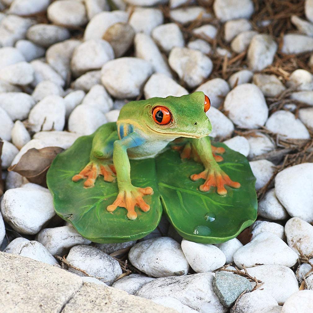 Devalier ca187a Фигурка лягушки Красная древесная лягушка из смолы Подарок Идеальный подарок [Подлинный продукт]