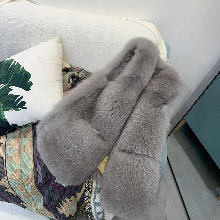 Корейский осенне-зимний жилет из искусственного лисьего меха, женский жилет средней длины, молодежная модная майка из норки