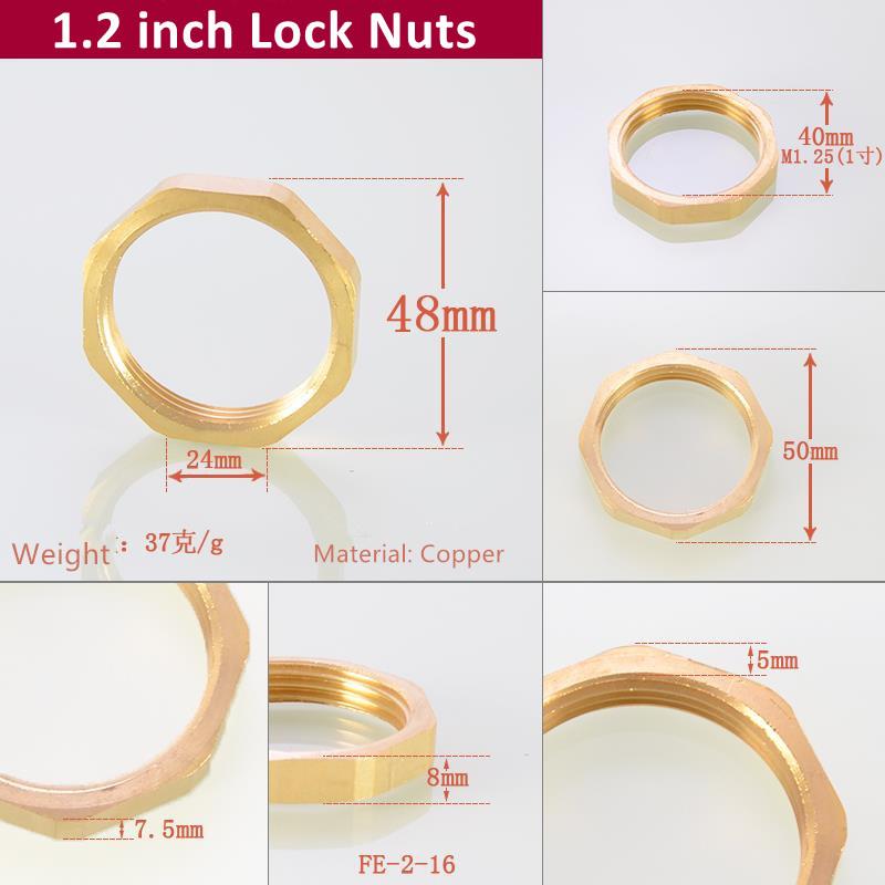 Латунные шестигранные стопорные гайки Фитинги для труб M10 M12 1/8" 1/4" 3/8" 1/2" 3/4" 1" BSP Внутренняя резьба Шестигранный хвостовик Колпачок Медь