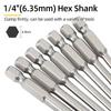 Magnetic Screwdriver Bits Set 100mm Slotted Phillips Torx Square Head Drill Bit 1/4" Hex Shank S2 Steel Screw Driver Hand Tools