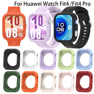 Силиконовый защитный чехол-накладка для Huawei Watch Fit 4 Pro, защитное стекло для экрана для huawei fit4, рамка, спортивные аксессуары