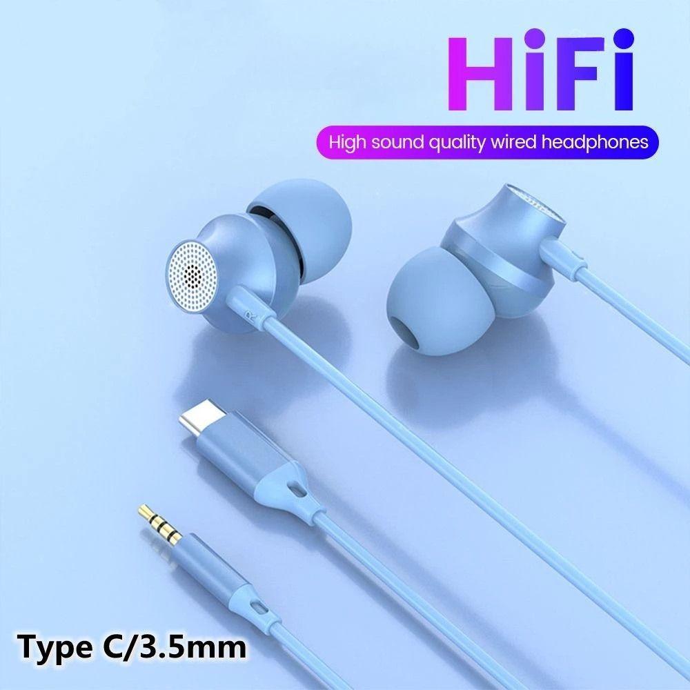 Hands Free with Mic For Smartphones In-Ear Earphones Sport Headset Type-C Earbuds Wired Headphones