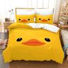 Cute Yellow Duck Duvet Cover Set High Quality Cartoon Style Bedding Set Comforter Cover Set For Girls Boys Kawaii Bedroom Decor