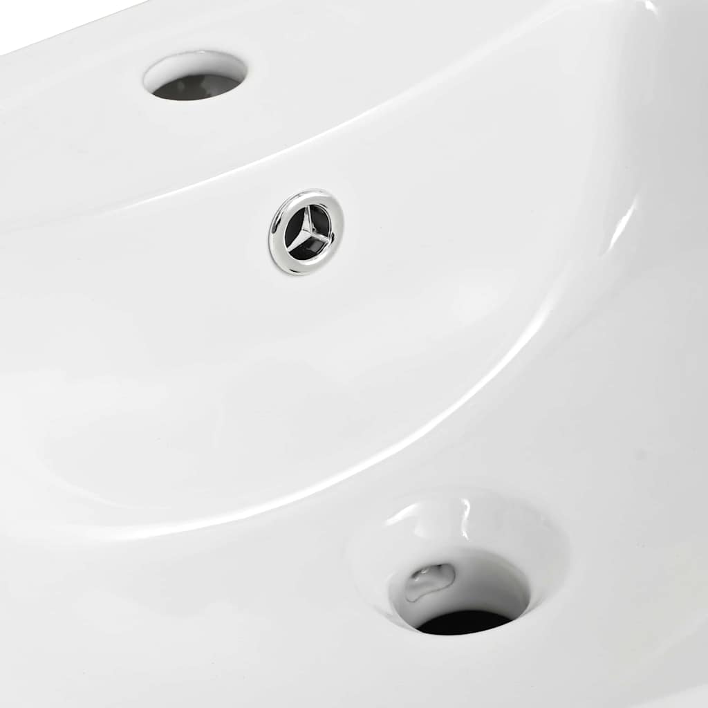 White Wash Basin 52 x 45 x 49 cm Glazed Ceramic