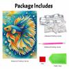 DIY Betta Fish Pearl and Diamond Painting Kit. suitable for beginners. home wall decoration. handmade gift.