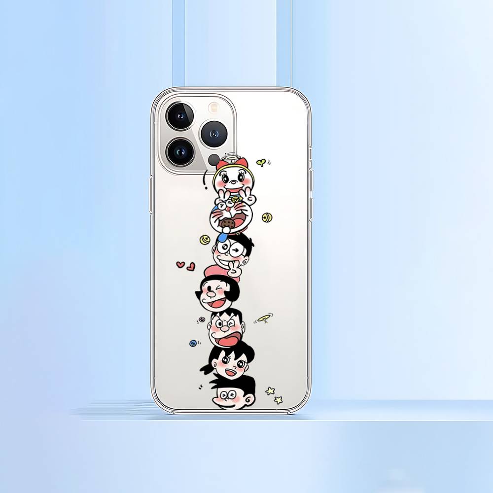 Anime Cute D-Doraemon-S Phone Case For IPhone 17 16 15 12 11 Pro Max 14 Plus 13 Mini Clear Cover Soft Funda