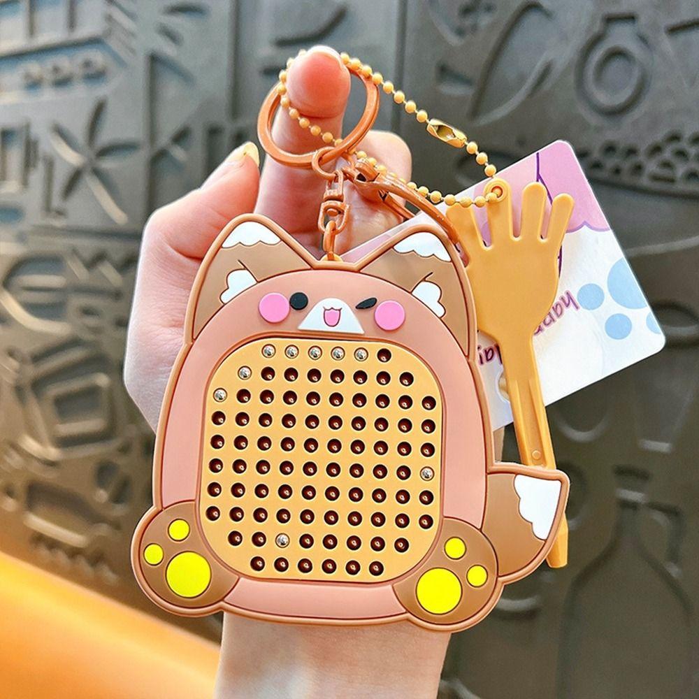 Decompression Capybara Drawing Board Keychain Hanging Schoolbag Pendant for Kids Toys