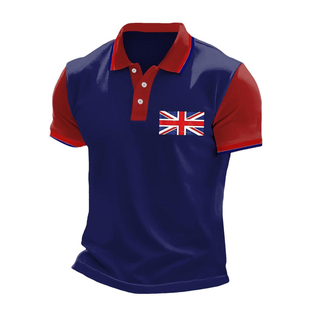 Summer 3D printed men's POLO shirt 2025 European and American foreign trade new models, short-sleeved POLO hot-selling