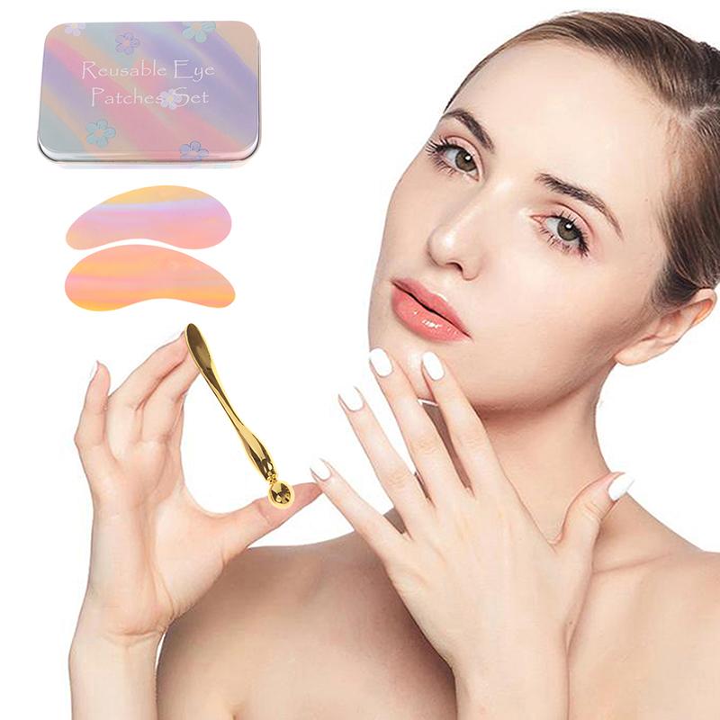Многоразовые 1 пара патчей для глаз с массажной палочкой, силиконовые патчи для ламинирования ресниц, наращивания ресниц, гидрогелевые патчи под глаза, гелевые патчи под глаза, инструмент для макияжа