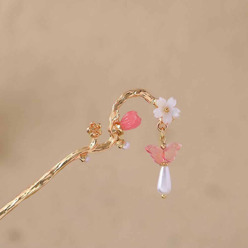 Pendent Tassel Pearl For Girls Chinese Hair Fork Korean Hanfu Hairpins Women Hair Sticks Hair Clip