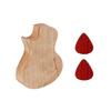 Mini Wooden Pick Storage Box Lightweight Guitar Plectrums Cases with Guitar Pick