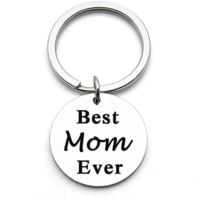 1 шт., брелок с подвеской в ​​виде буквы, металлический автомобильный брелок для ключей, настраиваемая сумка-кошелек, подарок для мамы/папы/бабушки/дедушки