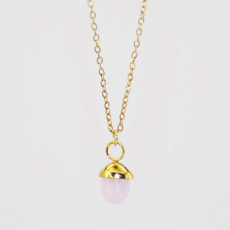 Модное французское красное родонитовое кристаллическое ожерелье, многослойная цепочка из титановой стали