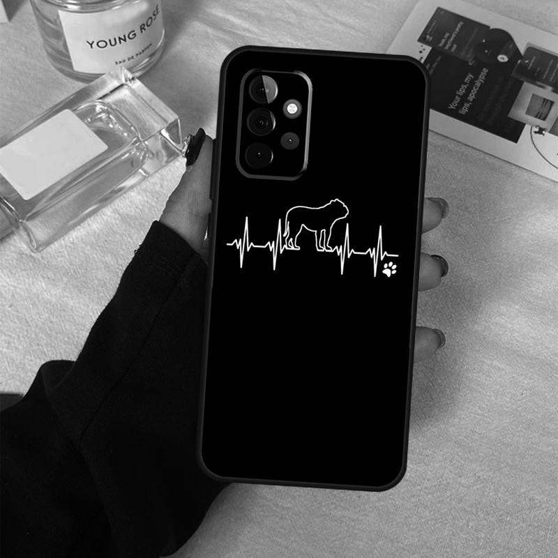 Чехол 'Сердце Английского Бульдога' Для Samsung Galaxy A13 A23 A33 A53 A17 A06 A16 A56 A36 A54 A34 A14 A52 A32 A15 A35 A55
