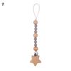 Baby Pacifier Clip Chain Wooden Star Holder Pacifier Clip Strap Infant Nursing Nipple Holder