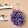 Plastic Lavender Floral Wreath Lifelike Door Hanging Wreath  Front Door Decoration