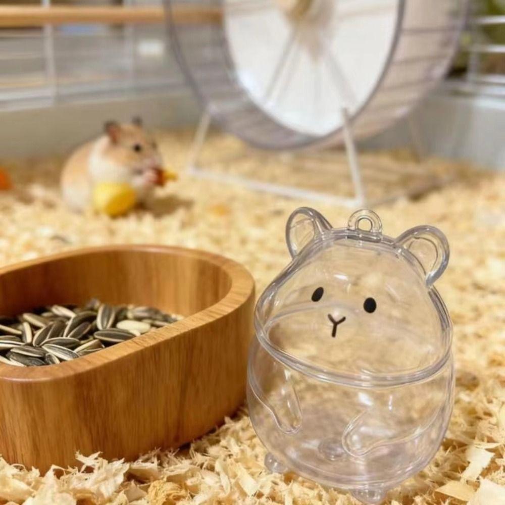 Transparent Acrylic Keychain Cat Hair Storage Capsule Handmade Hamster Hair Storage Pet Necklace